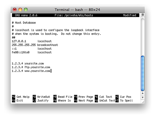 mac terminal edit file